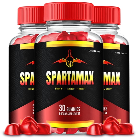 SpartaMax Gummies, Advanced Formula, Sparta Max Supplement All Natural Formula, Maximum Strength (3 Pack)