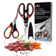SpartaSake 2-Pack 8-Inch Kitchen Scissors, Heavy Duty Kitchen Shears, Stainless Steel Cooking Scissors