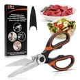 thumbnail image 1 of SpartaSake Premium Stainless Steel Kitchen Shears Sleeve Heavy Duty Food Scissors (Black/Orange), 1 of 8