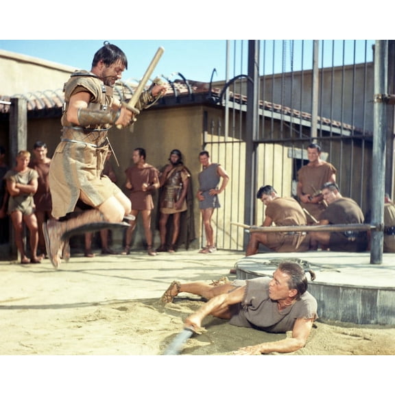 Spartacus Featuring Kirk Douglas, Charles Mcgraw 24X36 Classic Hollywood Poster Fight Scene