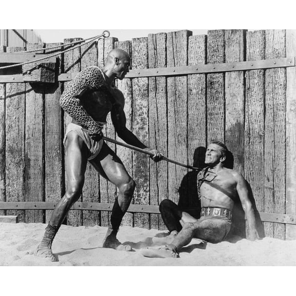 Spartacus Woody Strode Kirk Douglas Dueling 24x36 Classic Hollywood Poster