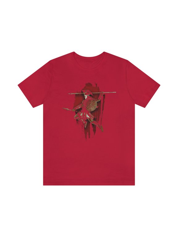 Spartan Attacking With Spear And Sword T-Shirt