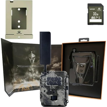 Spartan Camera Gocam 4G LTE Trail Cameras, Free Roaming, HD Video, Photo, Blackout Flash, Hunting, Security, Surveillance + 32GB SD Cards + Steel Security Box Verizon