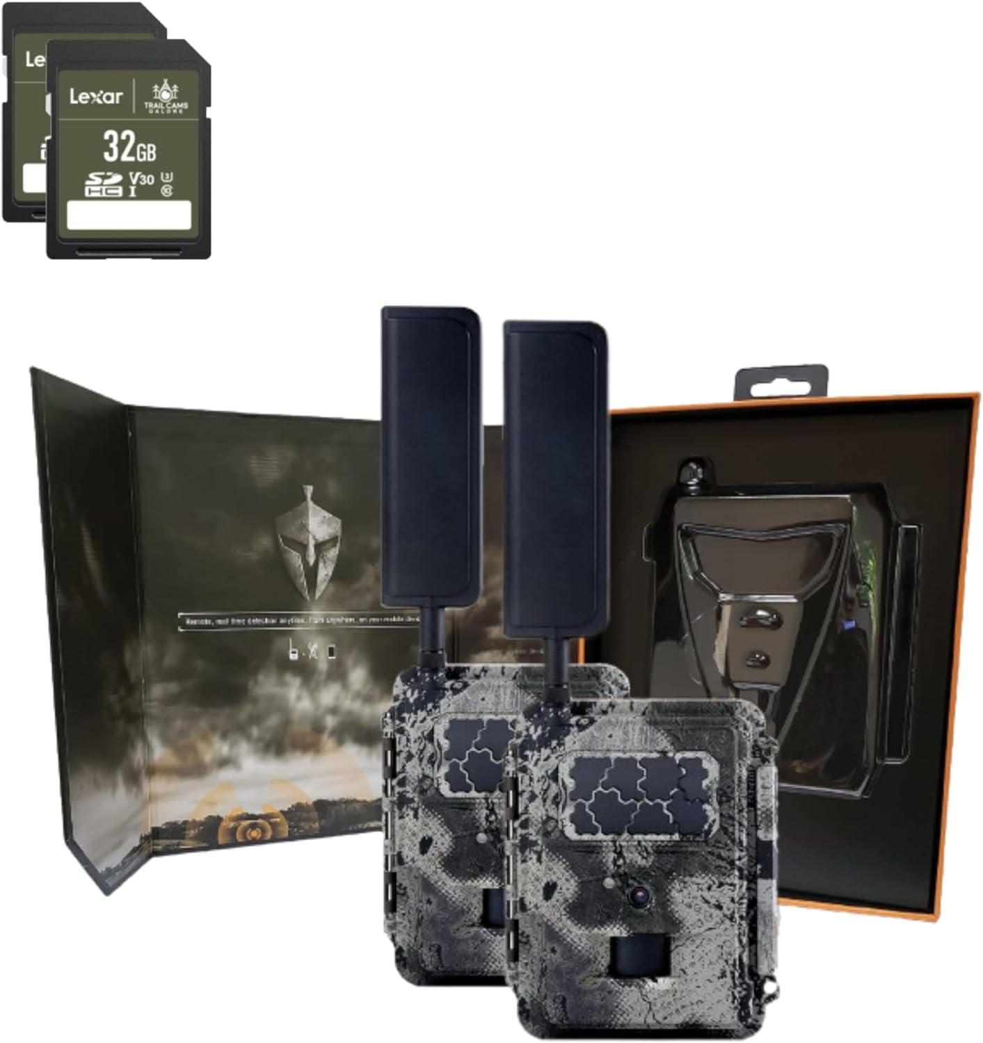 Spartan Camera Gocam 4G LTE Trail Cameras, Free Roaming, Remotely Update Settings, HD Video, Photo, Blackout Flash, Hunting, Security, Surveillance + 32GB SD Cards - 2 PK Spartan Multi-Carrier