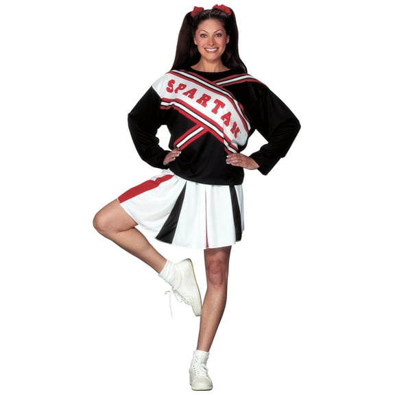 Fun World Spartan Cheerleader Costume for Girls with "SPARTANS" Shirt, Children, Size M
