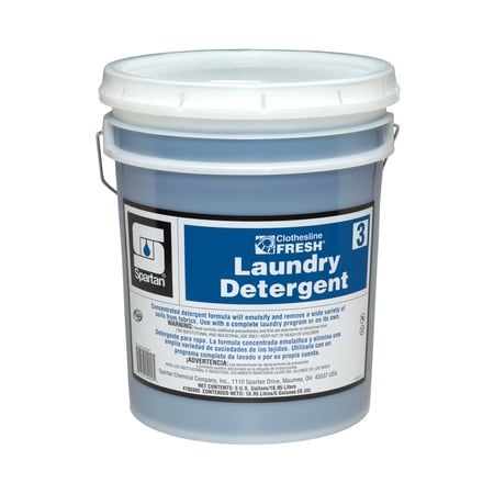 Spartan Clothesline Fresh Laundry Detergent, 5 Gal, 64 Loads