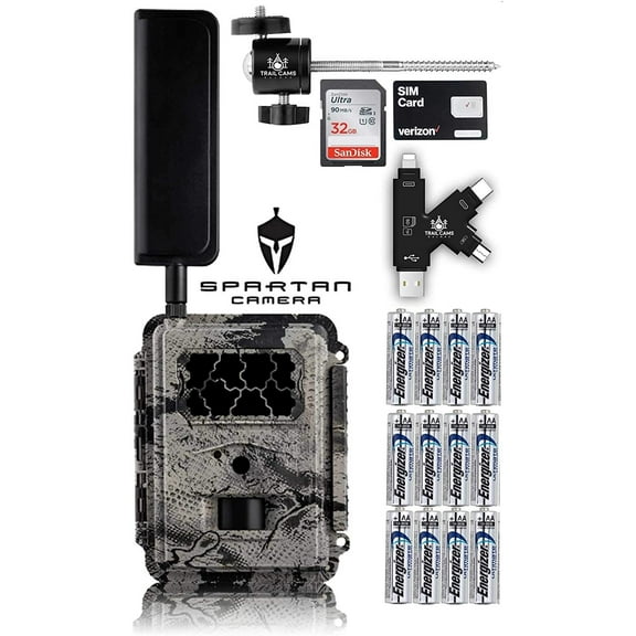 Spartan GoCam Verizon 4G LTE Wireless Trail Camera with Batteries, SD Card, Card Reader, and Mount Verizon