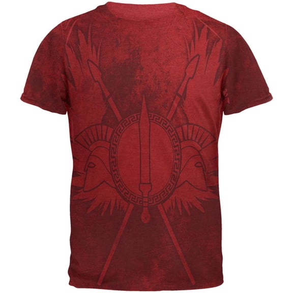 Spartan Greek Warrior Gladiator Men's Soft T-Shirt Vintage Red LG