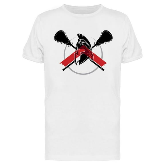 Spartan Helmet And Stick T-Shirt Men -Image by Shutterstock, Male x-Large