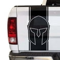 thumbnail image 1 of Spartan Helmet Decal Gladiator Sticker Truck Tailgate Vinyl Decal Compatible with Most Pickup Trucks Rear Graphic (11" x 25", Black), 1 of 8