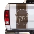 thumbnail image 1 of Spartan Helmet Decal Gladiator Sticker Truck Tailgate Vinyl Decal Compatible with Most Pickup Trucks Rear Graphic (11" x 25", Brown), 1 of 8