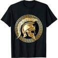 thumbnail image 1 of Spartan Helmet Gold Gladiator Sparta Greek Gym Workout T-Shirt, 1 of 3