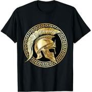 Spartan Helmet Gold Gladiator Sparta Greek Gym Workout T-Shirt
