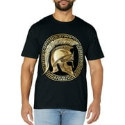Spartan Helmet Gold Gladiator Sparta Greek Gym Workout summer adult Universal for men and women t-shirt graphics Retro round neck Gift Tee