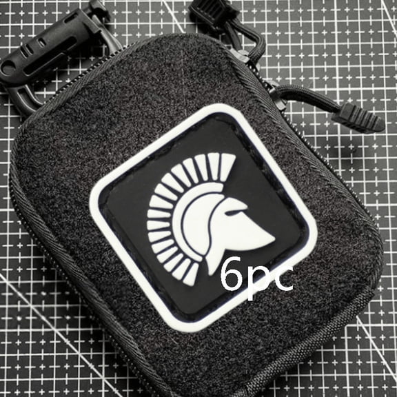 Spartan Helmet Luminous Tactical Moral Badge - Durable PVC Velcro Patch for Outdoor Gear and Apparel