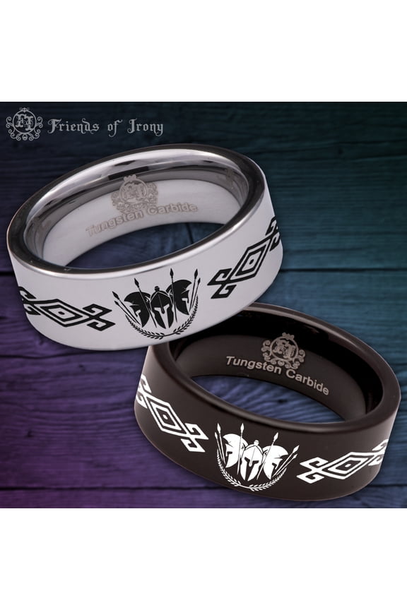 Spartan Helmet Tungsten Carbide Ring