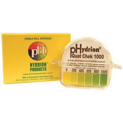 Spartan Hydrion Quat Chek 1000 Test Strip, 200 1500 ppm 1 Each