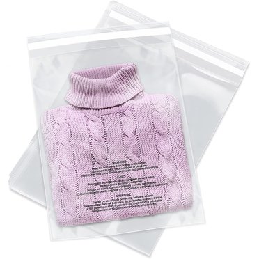 9x12 Clear Poly Bags With Suffocation Warning – 1.5 Mil, Self-Seal, 500 Pack Free Shipping