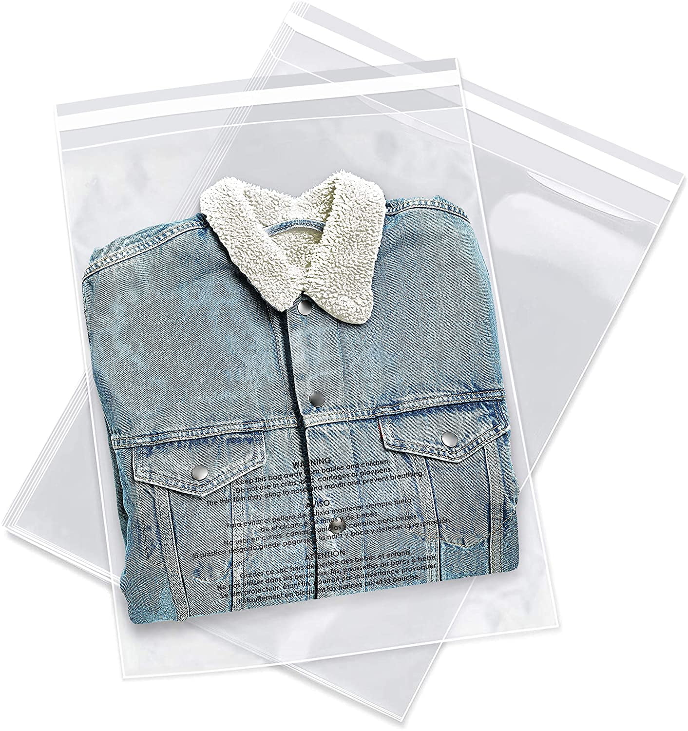 Spartan Industrial 18” X 24” (100 Count) Self Seal Clear Poly Bags