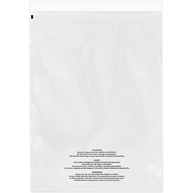 Spartan Industrial - 18" X 24" (250 Count) Self Seal Clear Poly Bags