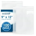 thumbnail image 1 of Spartan Industrial - 9" X 12" (100 Count) Clear Resealable Cello Plastic Bags - Self Seal & Reinforced, 1 of 7