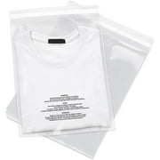 Spartan Industrial - 9" X 12" (1000 Count) Self Seal Clear Poly Bags with Suffocation Warning for Packaging, T Shirts & WFM - Permanent Adhesive