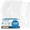 thumbnail image 1 of Spartan Industrial - 9" X 12" Open-End Flat Bags (1000 Count) 1.1 Mil Clear Poly Bags for Clothing, Art, Journal Packaging (Bags Do Not Have Seal and Do Not Have Prints), 1 of 7