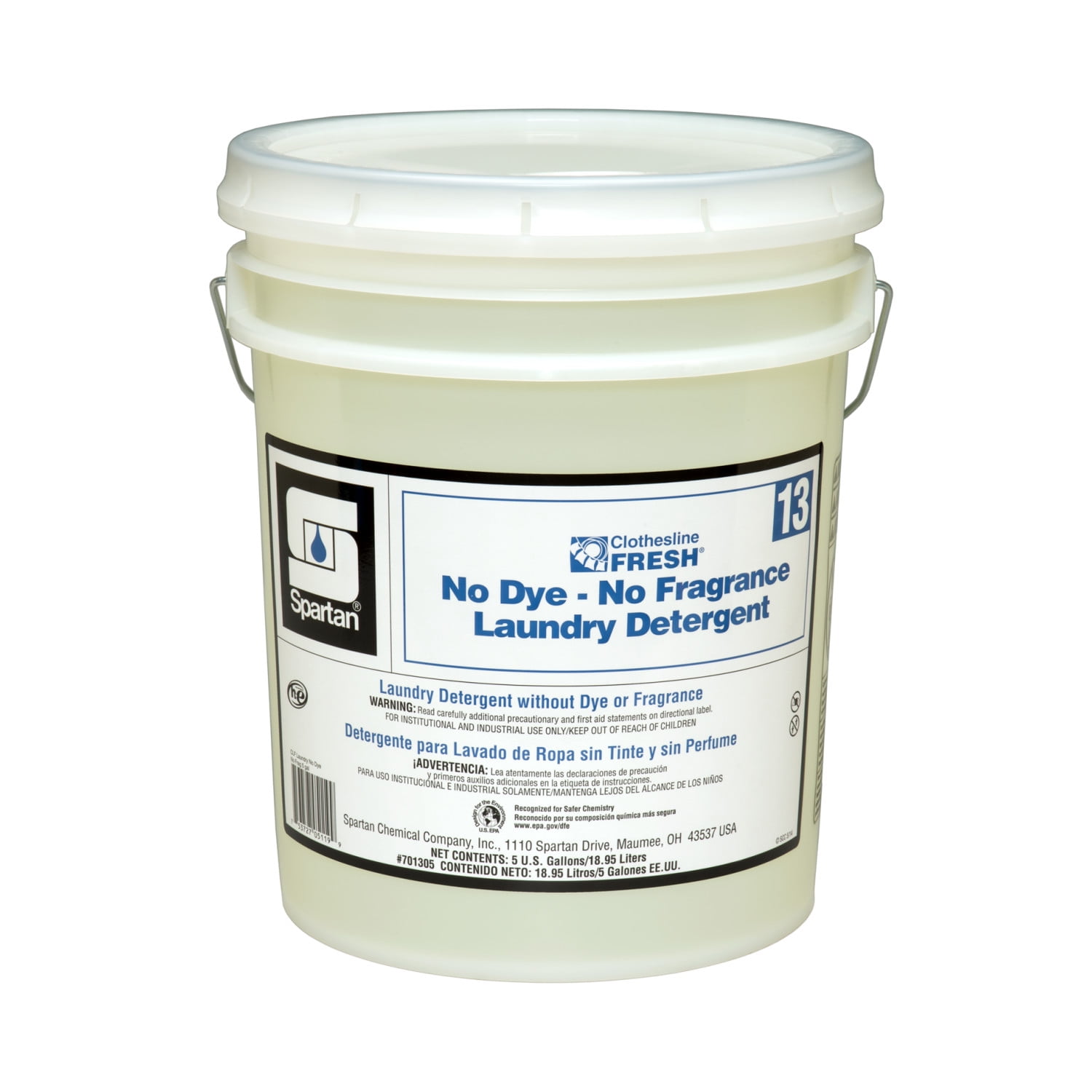 Spartan No Dye No Fragrance Laundry Detergent(5) Clothesline Fresh #13