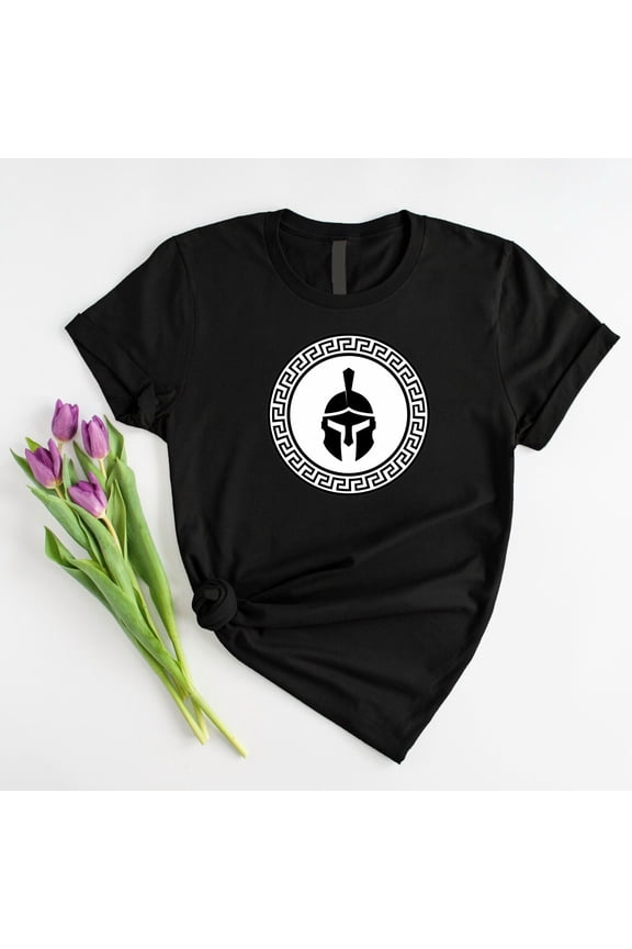 Spartan Pattern T Shirt Mens Workout Clothing Unisex Bodybuilding Yoga T Shirt