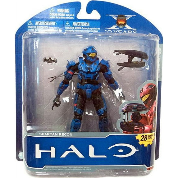 Spartan Recon Action Figure Blue 10th Anniversary Series 1 Advance