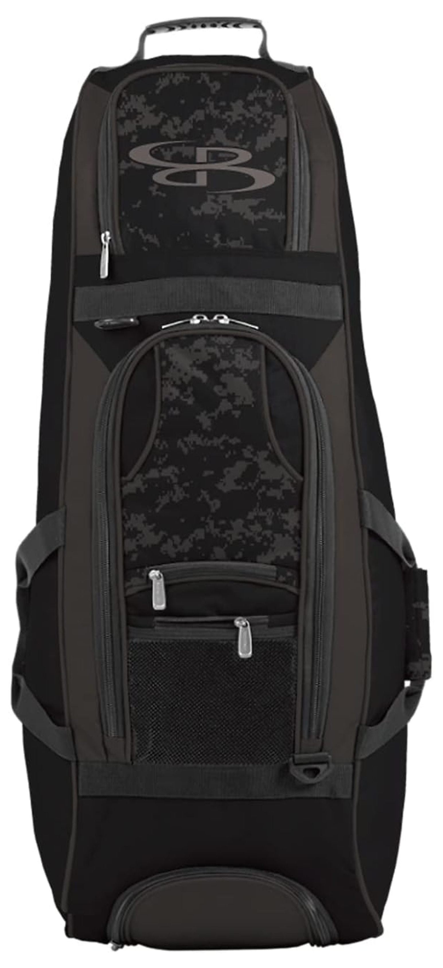 Spartan Rolling Bat Bag 2.0 USA Clandestine - 38" x 12-1/2" x 12" - Black/Dark Charcoal - Holds 4 Bats and Much More