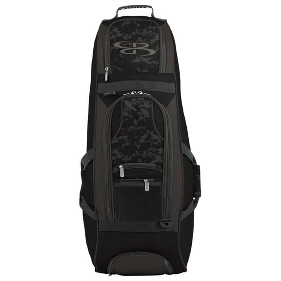 Spartan Rolling Bat Bag 2.0 USA Clandestine - 38" x 12-1/2" x 12" - Black/Dark Charcoal - Holds 4 Bats and Much More