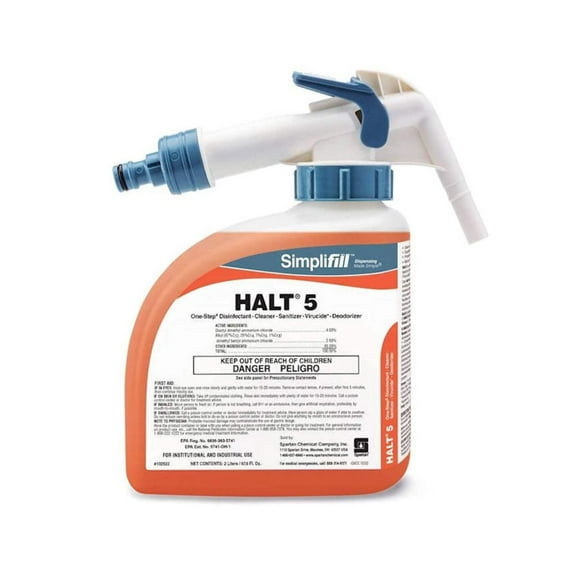 Spartan Simplifill Halt 5, One-Step Cleaner Disinfectant Concentrate - Case Of 2