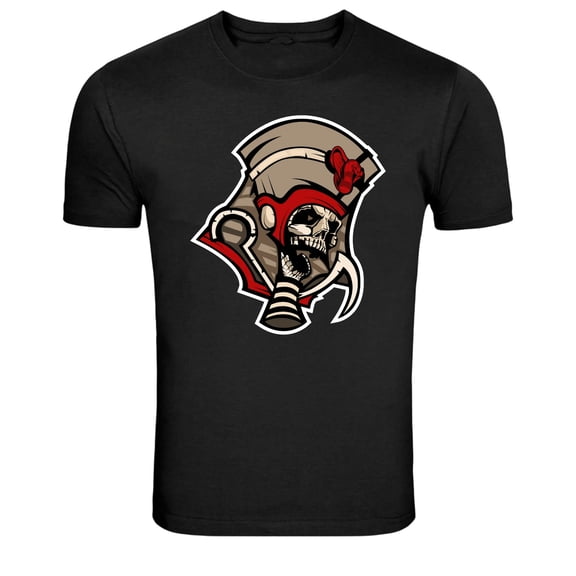 Spartan Skull Warrior Helmet Graphic T-Shirt