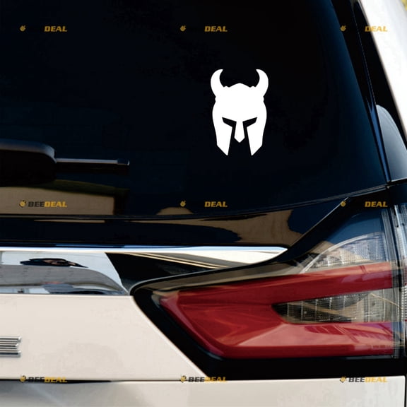 Spartan Sparta Viking Warrior Sticker Decal Vinyl - 4 Pack White 2" 3" 4" 6" - For Car Boat Laptop Cup No Background Die-cut