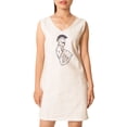 thumbnail image 1 of Spartan Warrior With Shield Printed Vintage Linen Mini Shift Dress WDS_02 10, 1 of 1