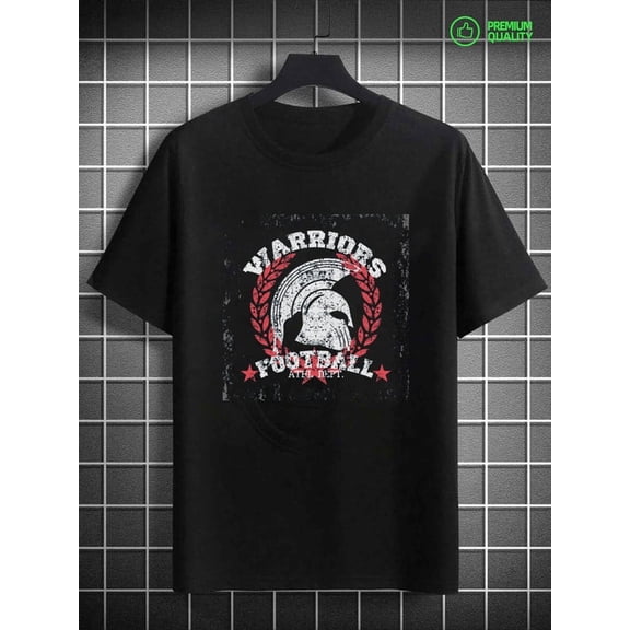 Greenink Spartan Warriors Tee men's Exercise 180G 100% Cotton black Dumbbell Running Vintage Unisex Shirt Short Sleeve tshirts Funny Unisex Shirt Crewneck tshirts