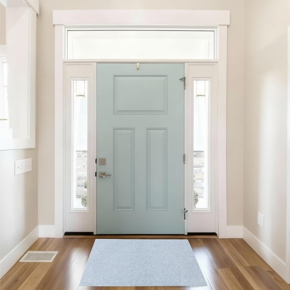 Spartan Weather Warrior Duty Indoor/Outdoor Utility Ribbed in 3ft,4ft,6ft Widths 70 Custom Sizes with Natural Non-Slip Rubber Backing 4'X8' in Grey