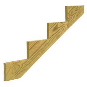 Spartanburg 4STEPSTRING Pressure Treated Pine Stair Stringer 4 Step - 2 x 12 - Pack of 12