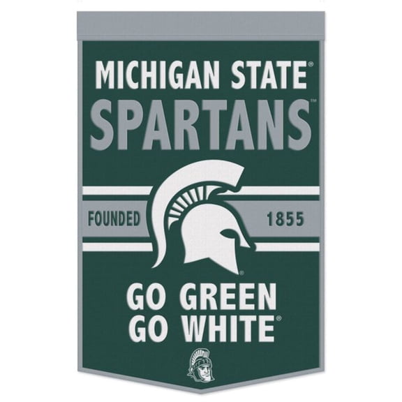 Spartans 24"x38" Wool Banner Slogan