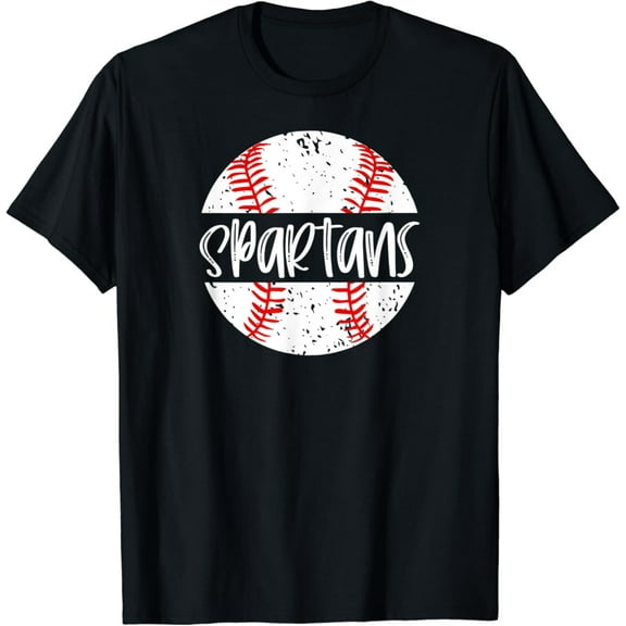 Spartans Baseball Team Mascot School Spirit Game Day Unisex Men Women T-Shirt S-5Xl - Best Birthday Gifts