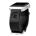 thumbnail image 1 of Spartans Premium Leather Unisex Watch Band for Apple Watch - 42/44/45/49mm (46mm Series 10) Short Black by Affinity Bands, 1 of 5