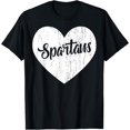 thumbnail image 1 of Spartans School Sports Fan Team Spirit Mascot Heart Gift T-Shirt, 1 of 3