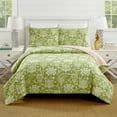 thumbnail image 1 of Spartina Queenie Palm Royale 3-Piece Quilt Set, Green, King, 1 of 7