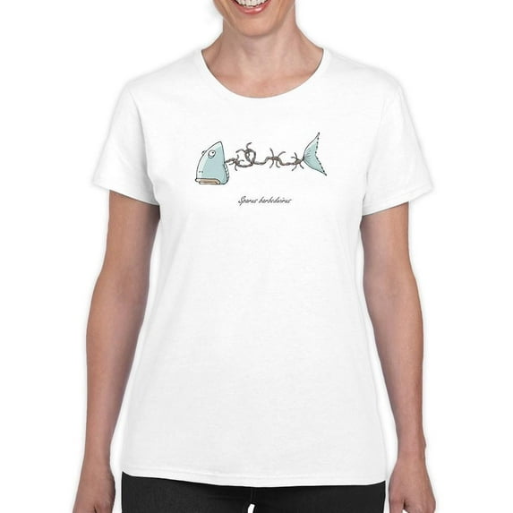Sparus Barbedwirus T-Shirt Women -Engin Selcuk Designs, Female Large