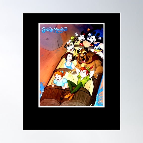 Spash Mountain Splash.Mountain - Poster Wall Art, Modern Wall Decor, 8x12 UNFRAMED