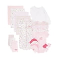 thumbnail image 1 of Spasilk Baby 23 Piece Essential Basics Layette Clothing Set for Newborn and Infant Girls, Gift Baskets and Showers, Pink Flowers, 1 of 7