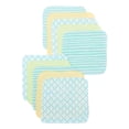 thumbnail image 1 of Spasilk Baby Washcloth Wipes Set for Newborns and Infants, Terry Bathtime Essentials, Pack of 10, Green Diamonds, 1 of 6