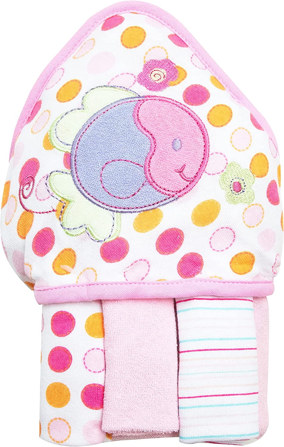 Spasilk Bath 1 Hooded Terry Towel & 3 Washcloths Set for Babies