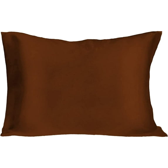 Spasilk Satin Pillowcase for Hair and Face Beauty, Queen/Standard, 1 Pack, Chocolate
